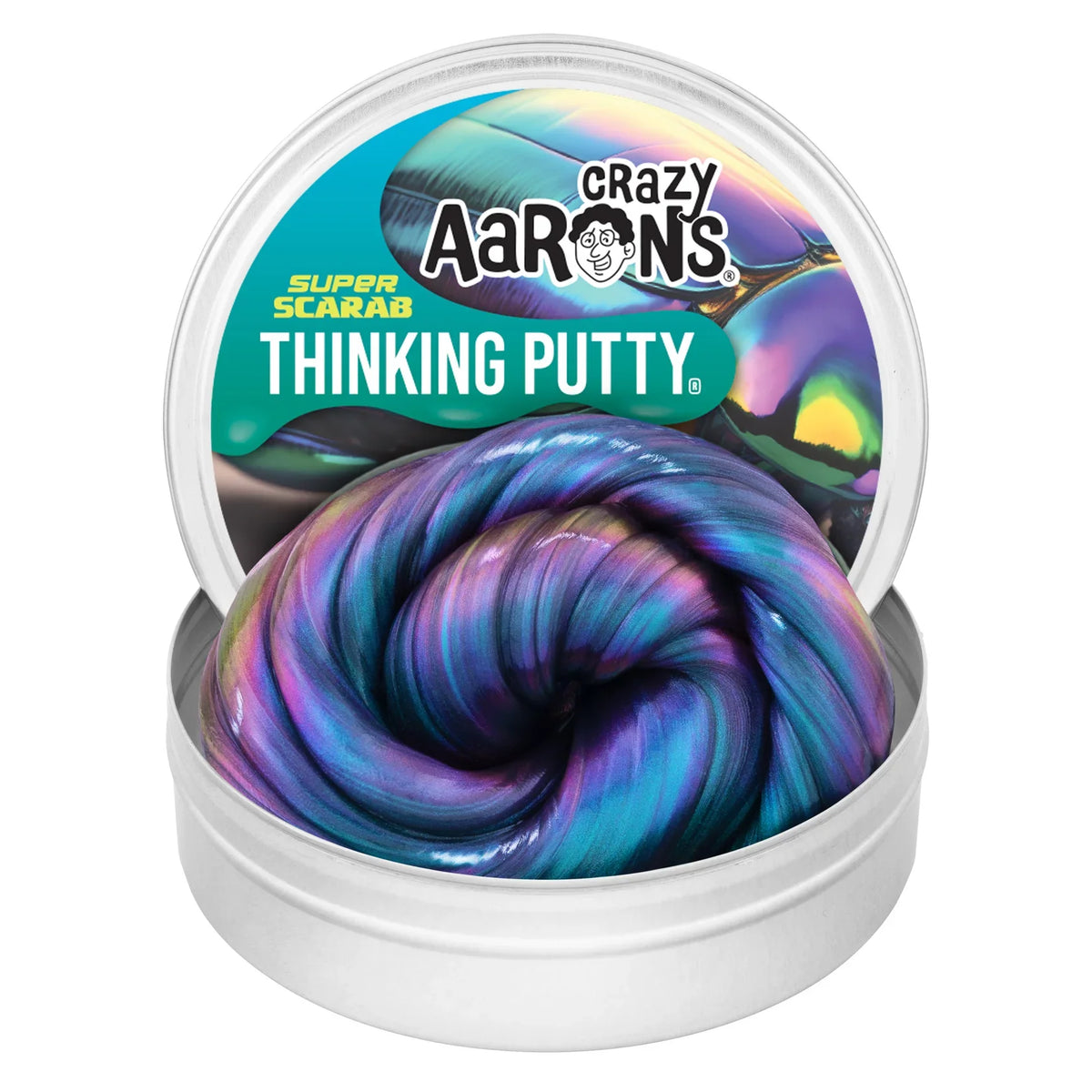 Crazy Aarons Super Scarab Full Size 4 Inch Thinking Putty Tin