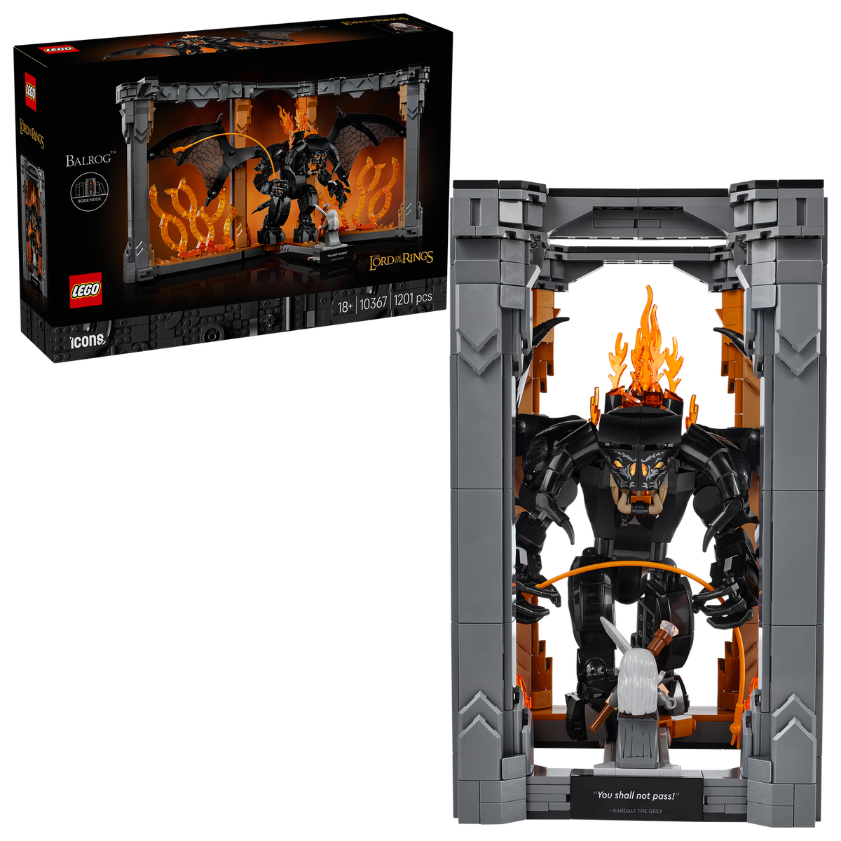 LEGO® Icons The Lord of the Rings: Balrog™ Book Nook