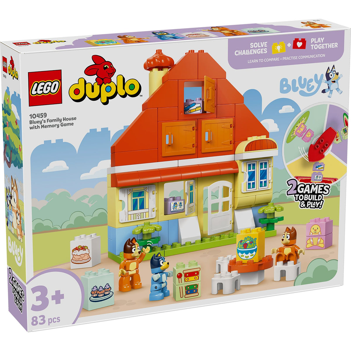 LEGO® DUPLO® Bluey: Bluey’s Family House with Memory Game
