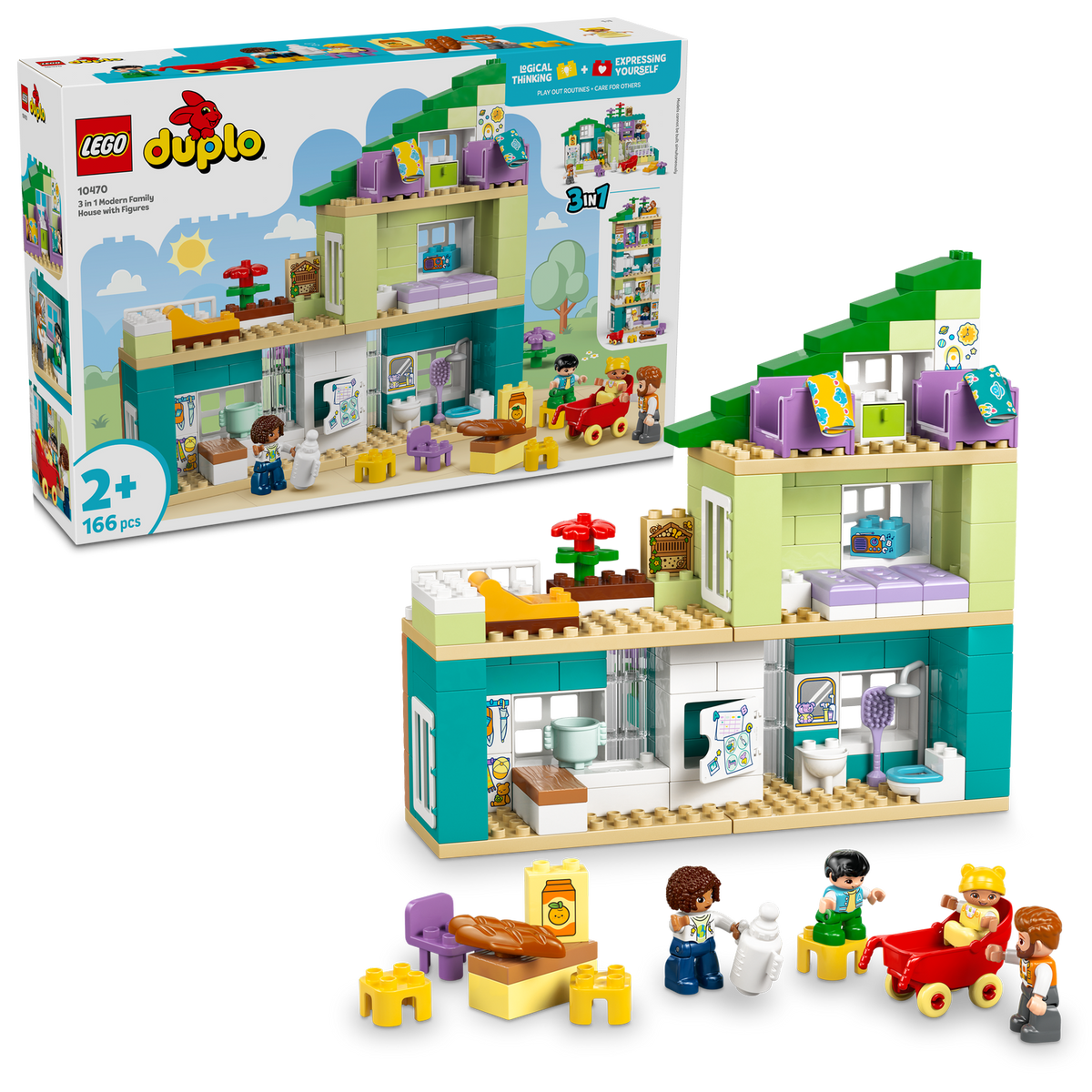 LEGO® DUPLO® Town 3-in-1 Modern Family House with Figures