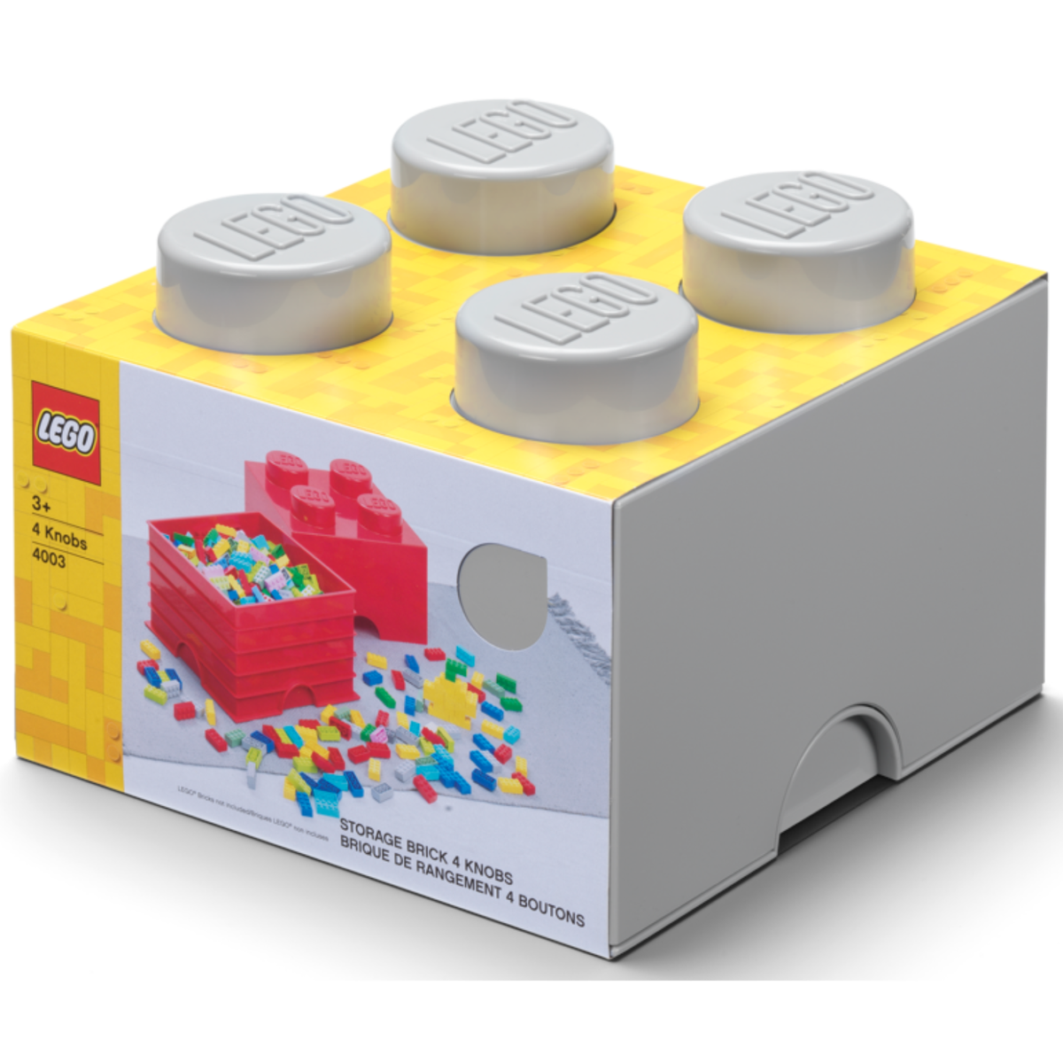 LEGO® Storage Brick 4 - Medium Stone Grey