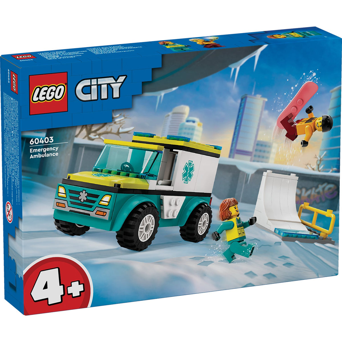 LEGO® City Emergency Ambulance and Snowboarder