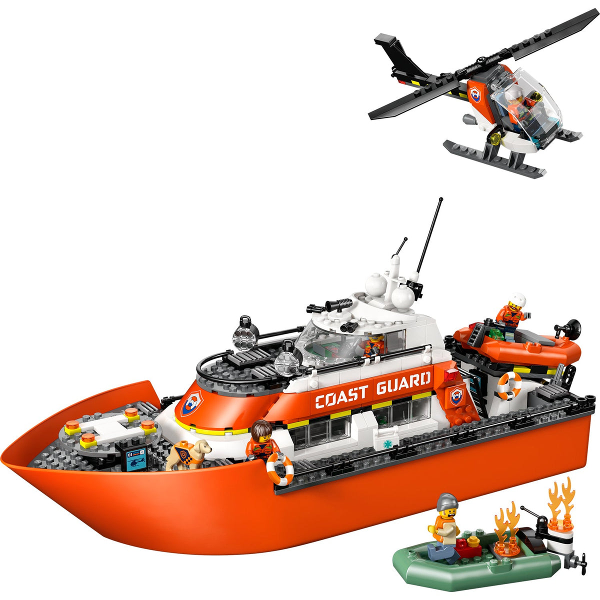 LEGO® City Coast Guard Rescue Boat & Helicopter