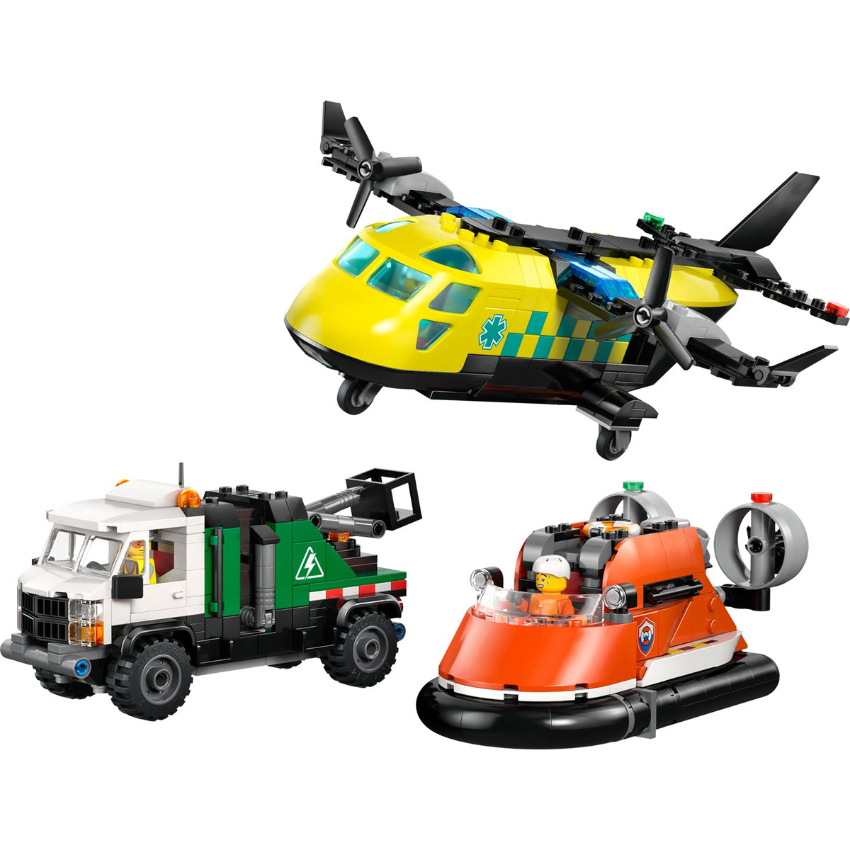 LEGO® City Airplane, Service Truck & Hovercraft Remix