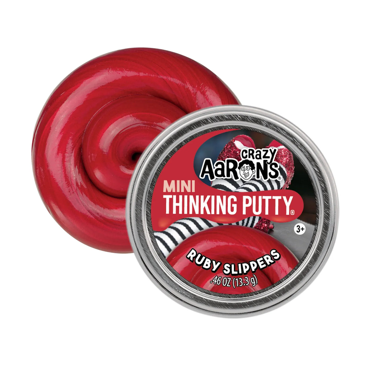Crazy Aarons Ruby Slippers Mini 2 Inch Thinking Putty Tin