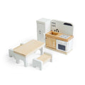 Kitchen Set- Wooden Dolls House Furniture, Dollhouse Accessories