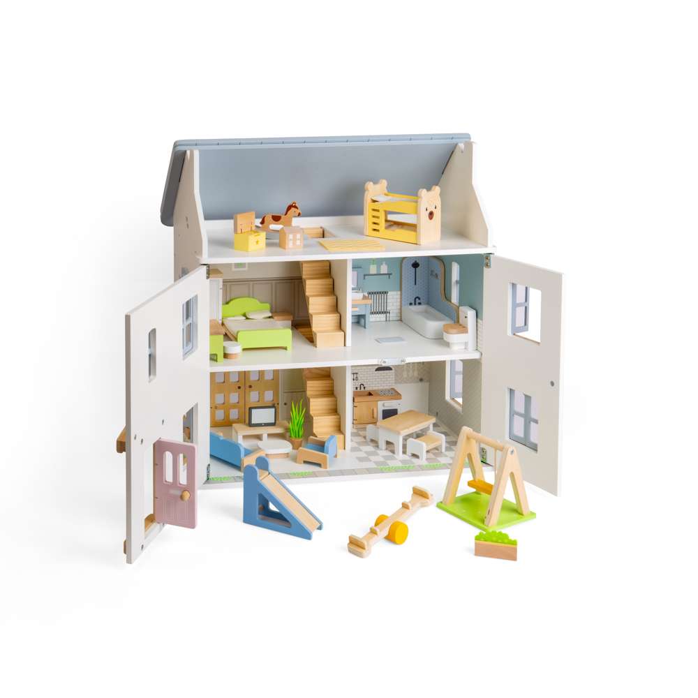 Garden Set- Kids Dolls House Furniture, Wooden 4 Pcs Accessory Pack