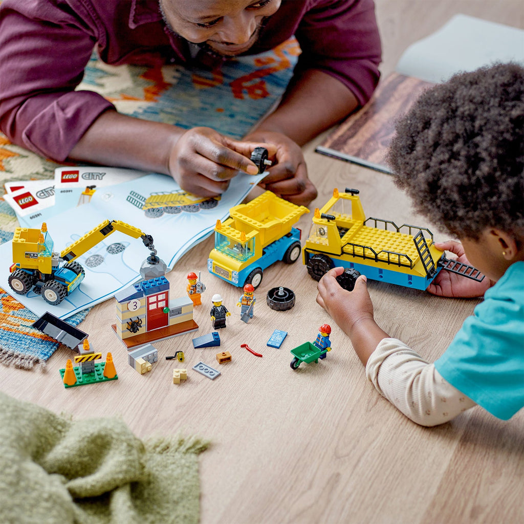 LEGO® City Construction Trucks and Wrecking Ball Crane