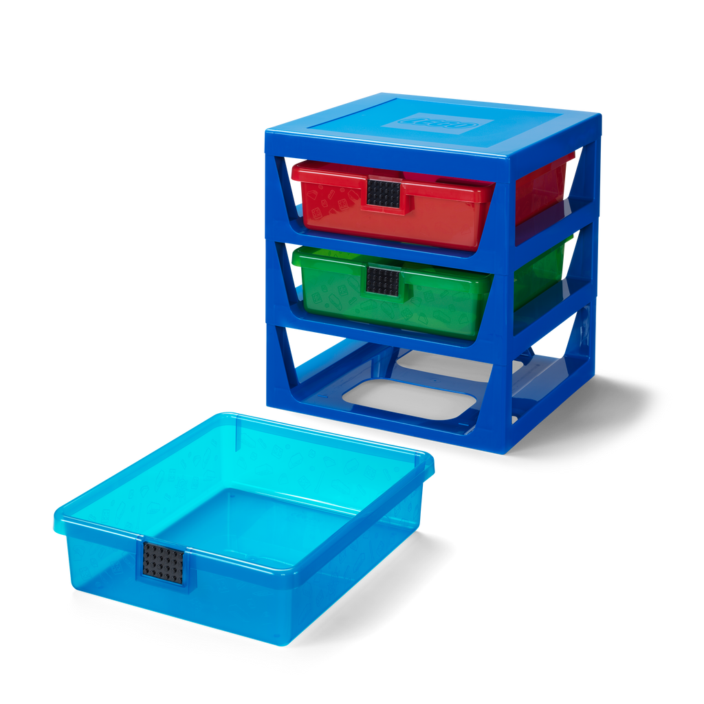 LEGO 3-Drawer Storage Rack - Blue