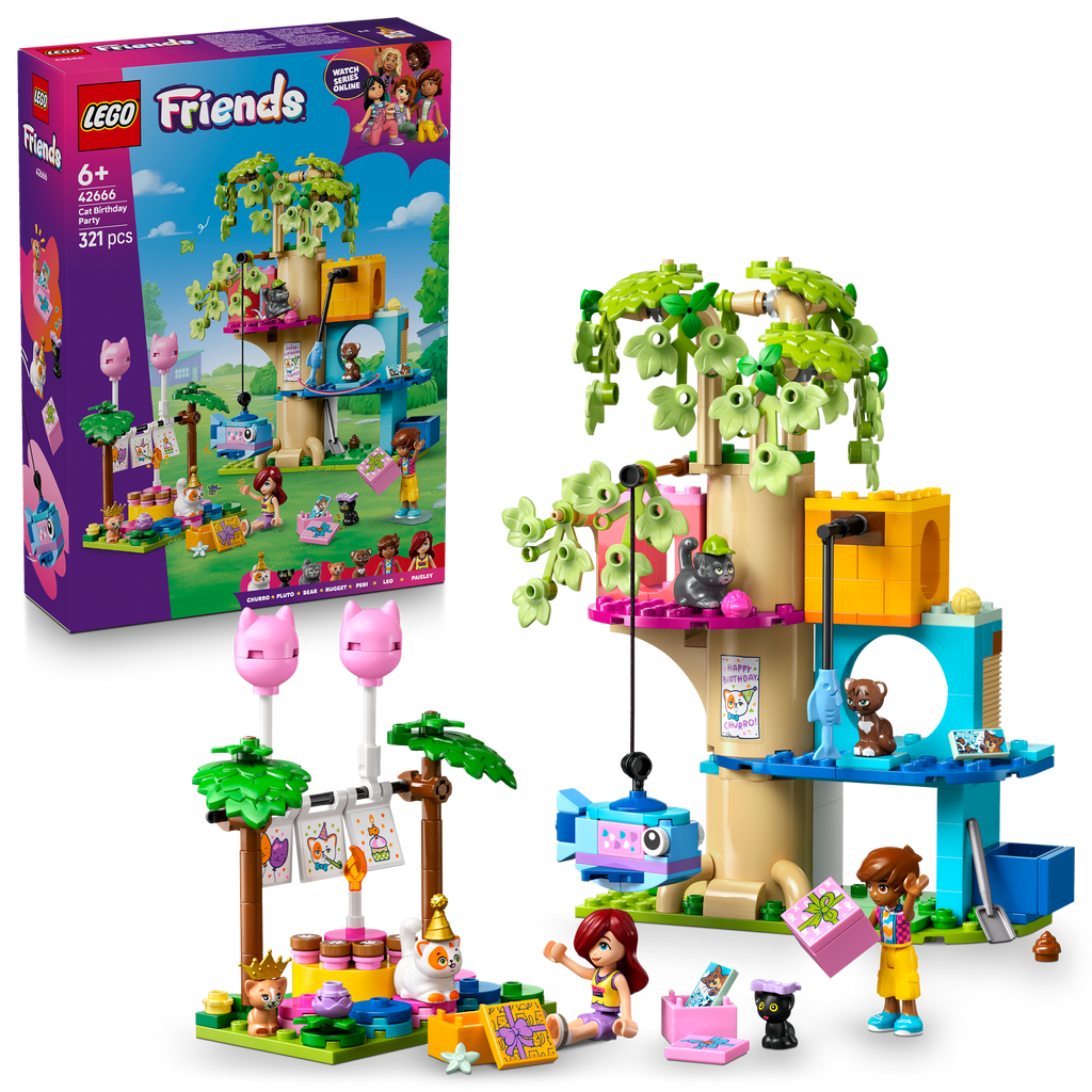 LEGO® Friends Cat Birthday Party & Tree House