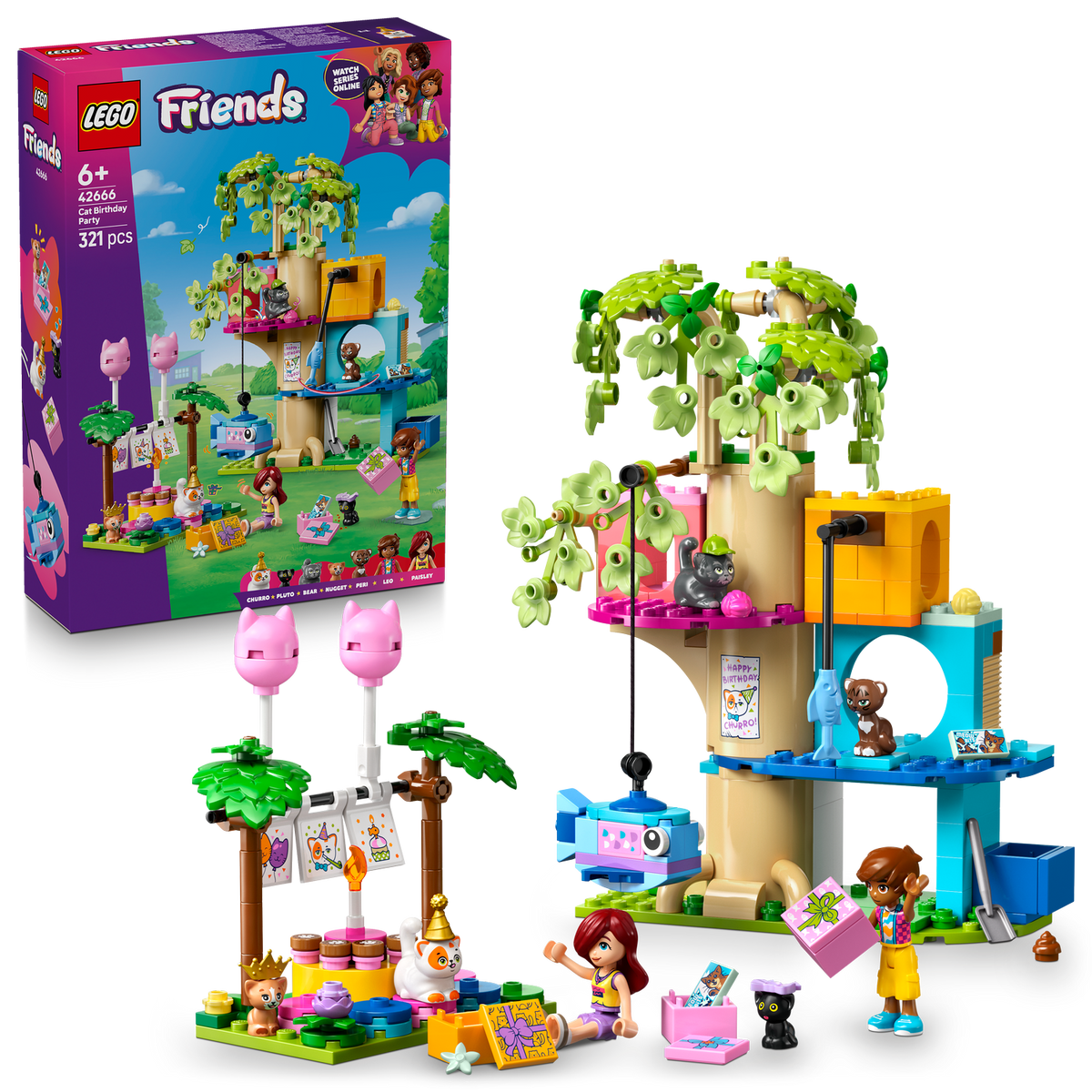 LEGO® Friends Cat Birthday Party & Tree House