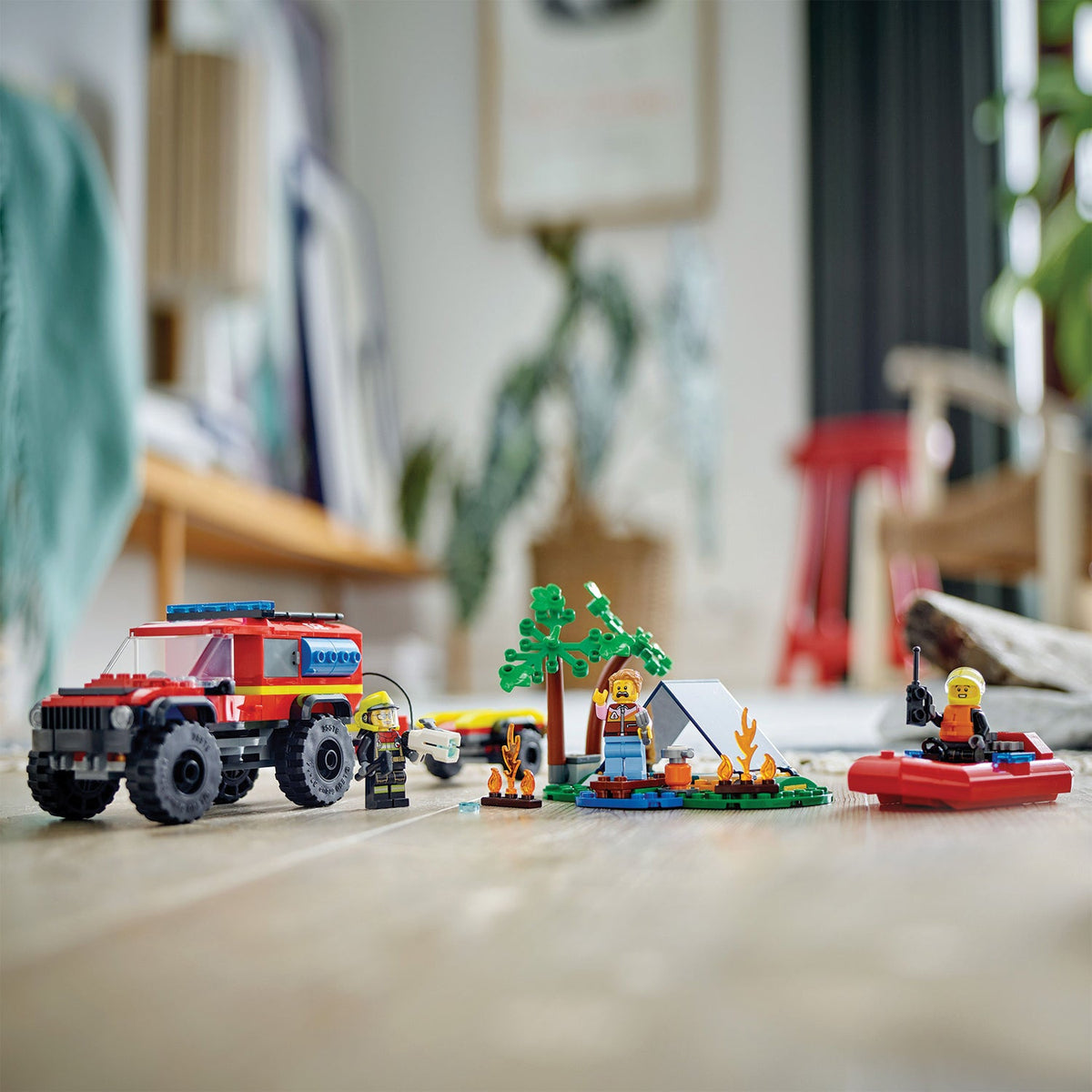 LEGO® City 4x4 Fire Truck with Rescue Boat