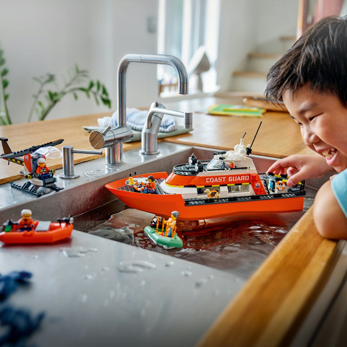 LEGO® City Coast Guard Rescue Boat & Helicopter