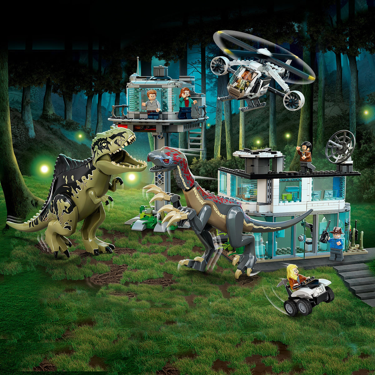 LEGO® Jurassic World Giganotosaurus and Therizinosaurus Attack