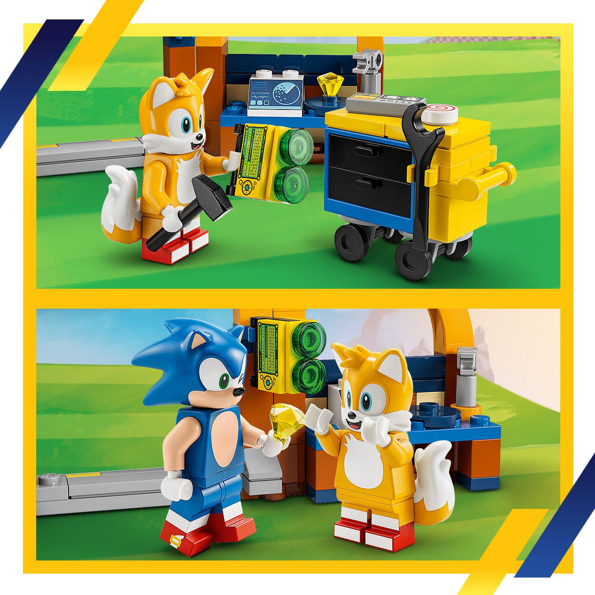 LEGO® Sonic the Hedgehog™ Tails Workshop and Tornado Plane