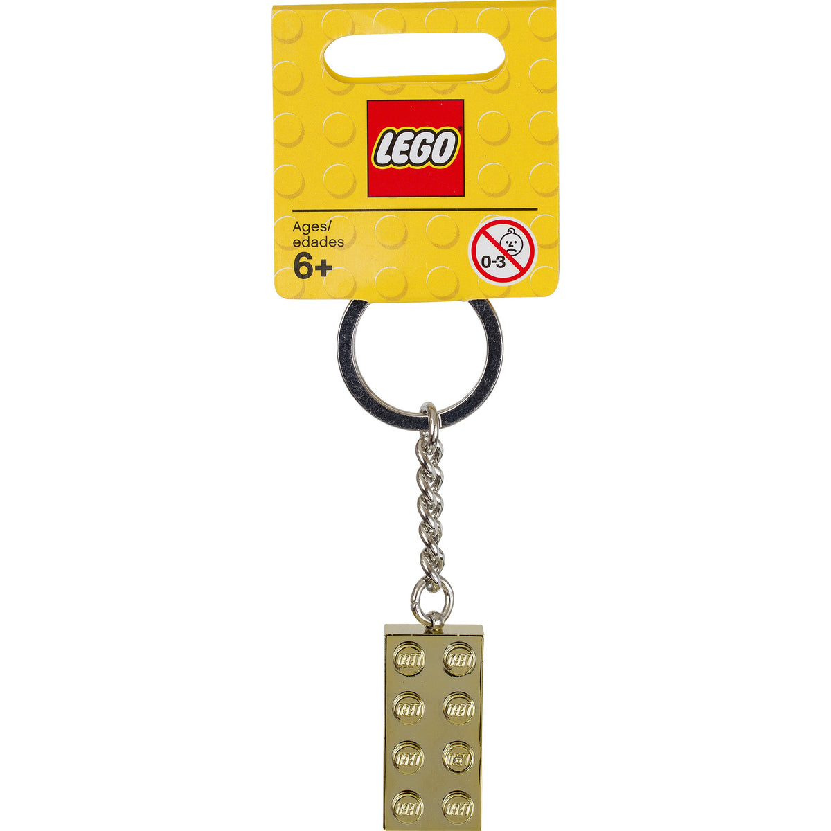LEGO® Keyring 2x4 Stud – Gold