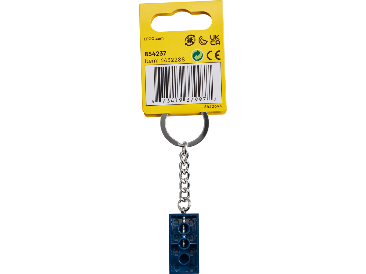 LEGO® Keyring 2x4 Stud – Earth Blue