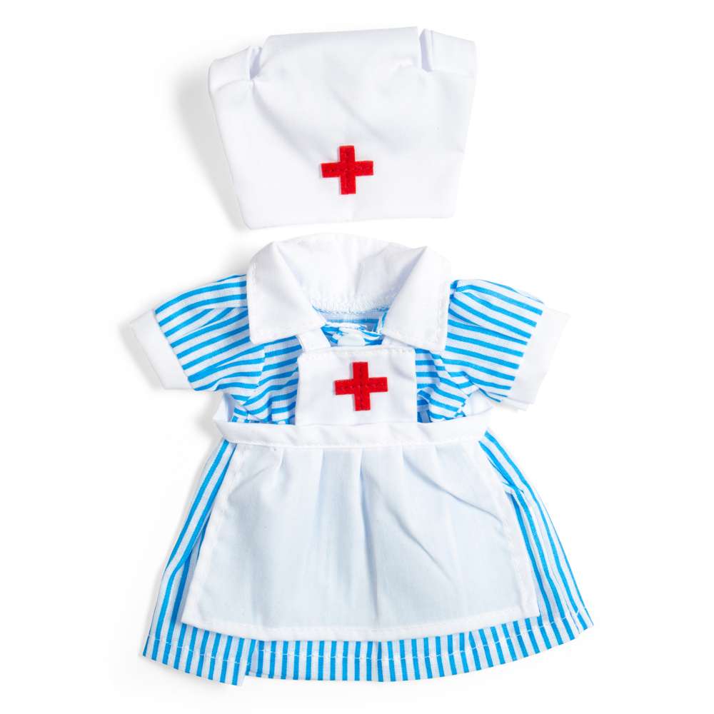 Bigjigs Toys Nurse Uniform-Small- Rag Doll Clothes, Medic Outfit for Kids' Dolls