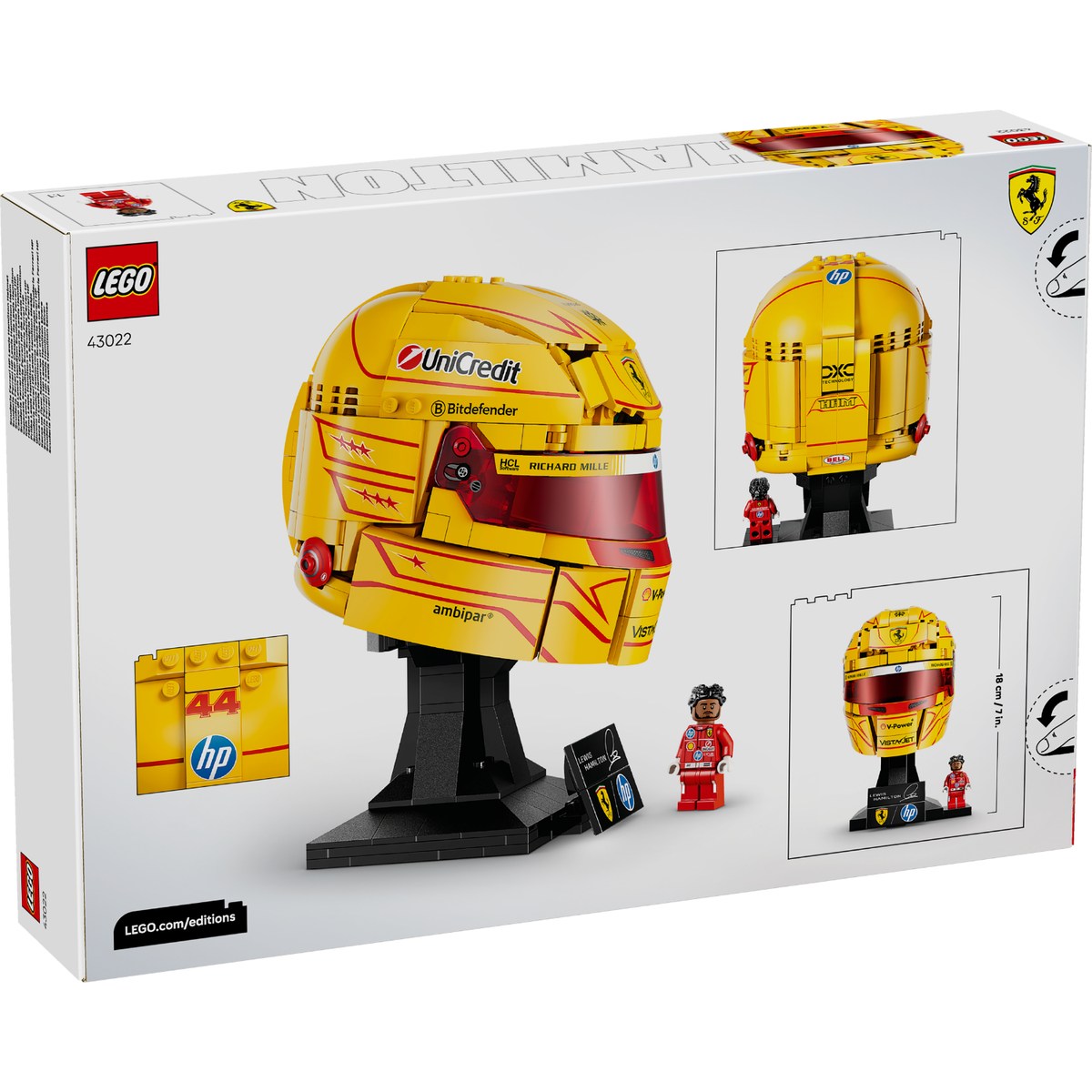 LEGO® Editions Scuderia Ferrari HP Lewis Hamilton Helmet