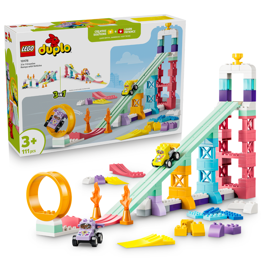 LEGO® DUPLO® Town 3 in 1 Creative Ramps with Vehicles