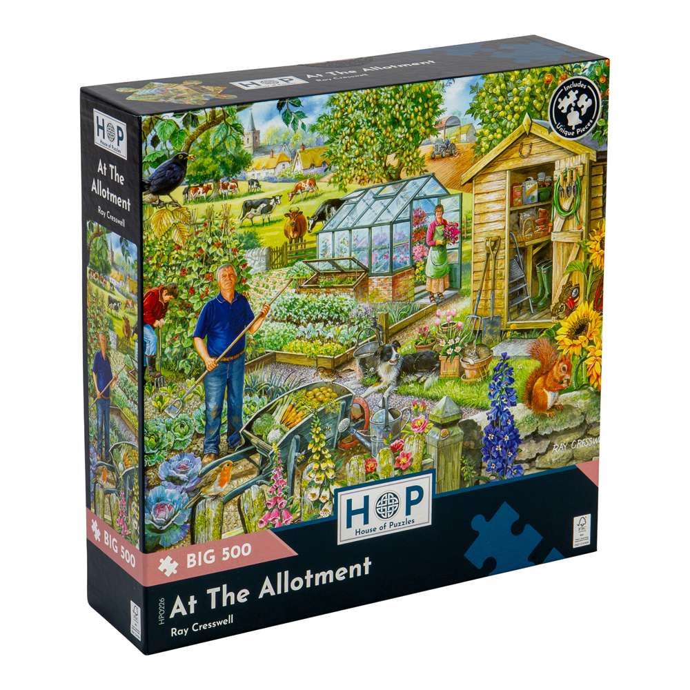 At The Allotment - BIG 500 Piece Jigsaw Puzzle