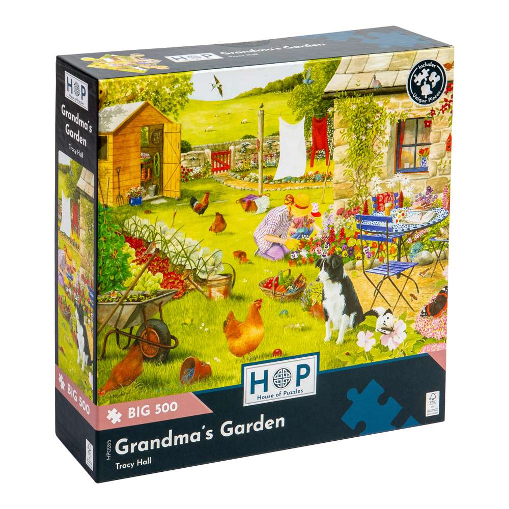 Grandma's Garden - BIG 500 Piece Jigsaw Puzzle