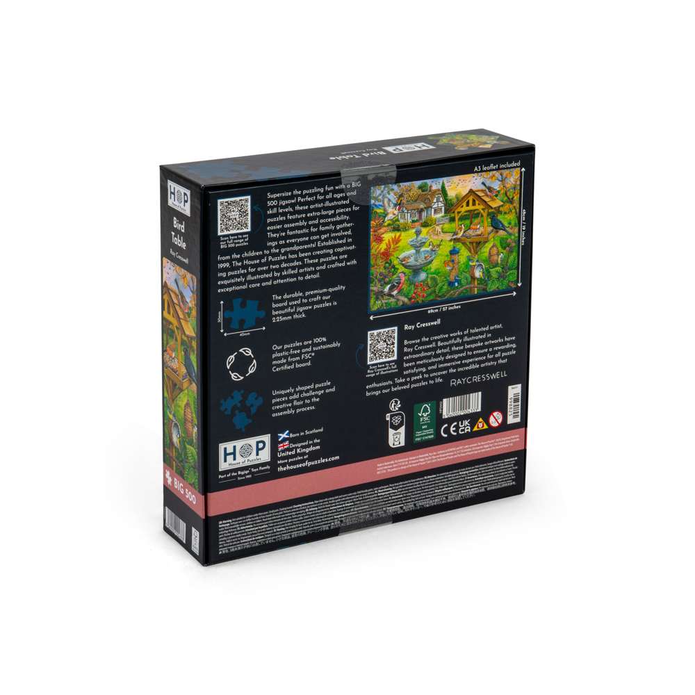 Bird Table - BIG 500 Piece Jigsaw Puzzle