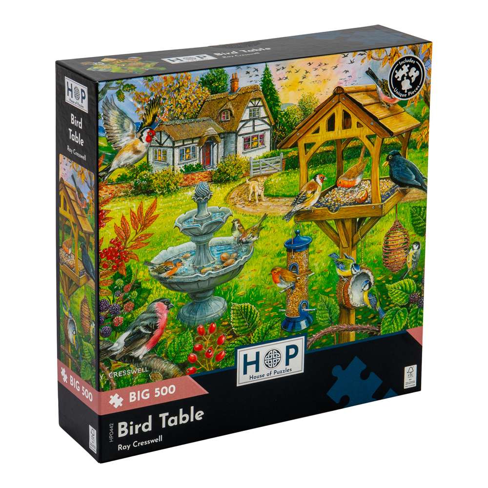 Bird Table - BIG 500 Piece Jigsaw Puzzle