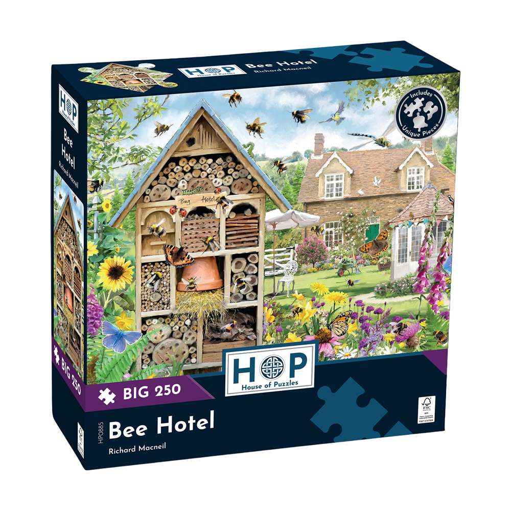 Bee Hotel BIG 250 Large Piece Jigsaw Puzzle House of Puzzles