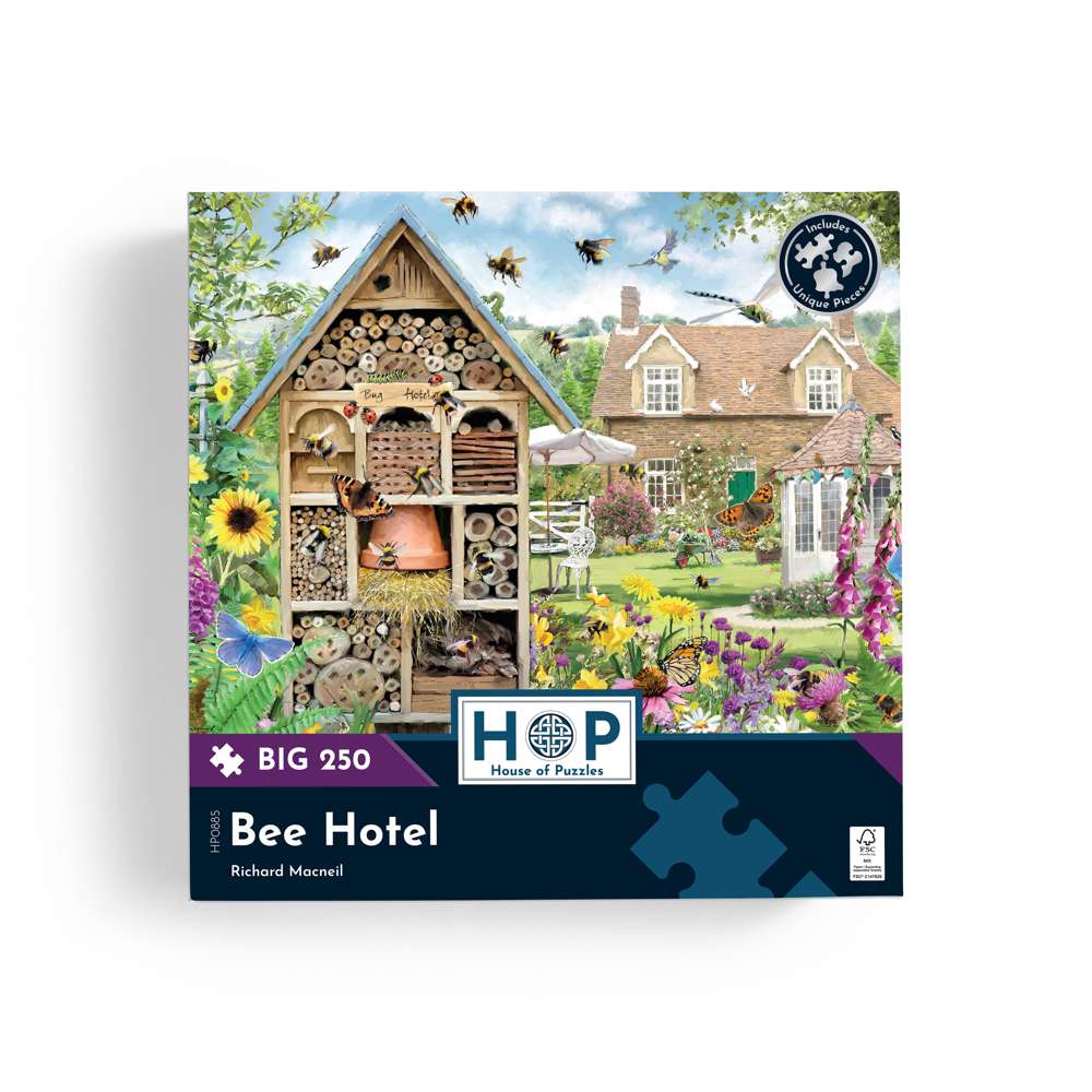 Bee Hotel BIG 250 Large Piece Jigsaw Puzzle House of Puzzles