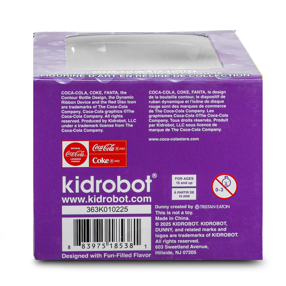 Kidrobot & Fanta® 3" Fanta Grape Resin Dunny Art Figure - SOLD OUT!
