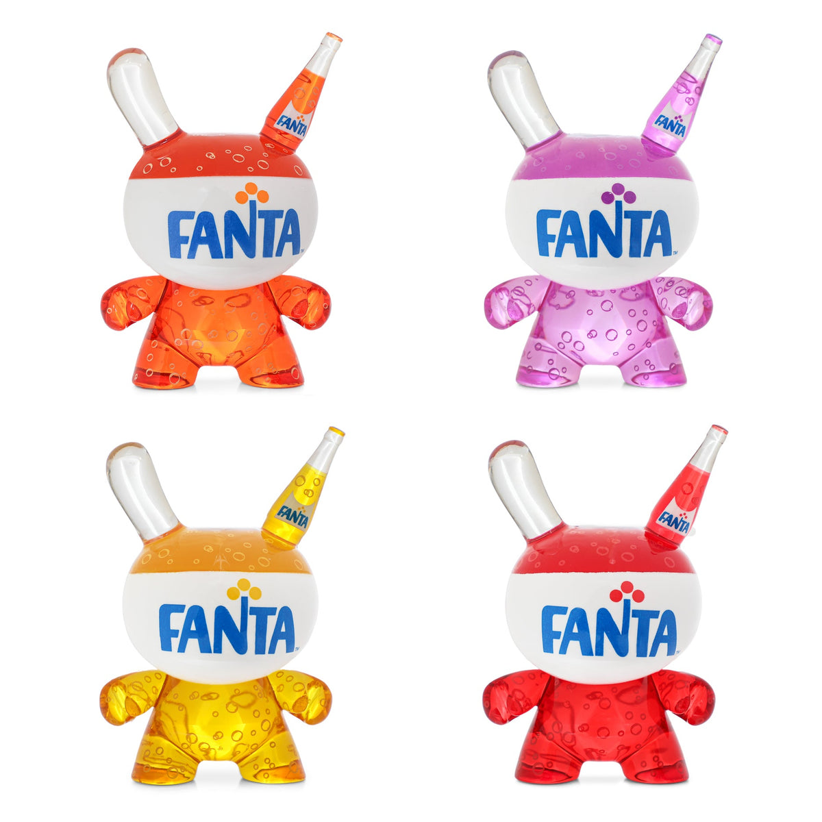 Kidrobot & Fanta® 3" Resin Dunny Art Figure 4-Pack - SOLD OUT!