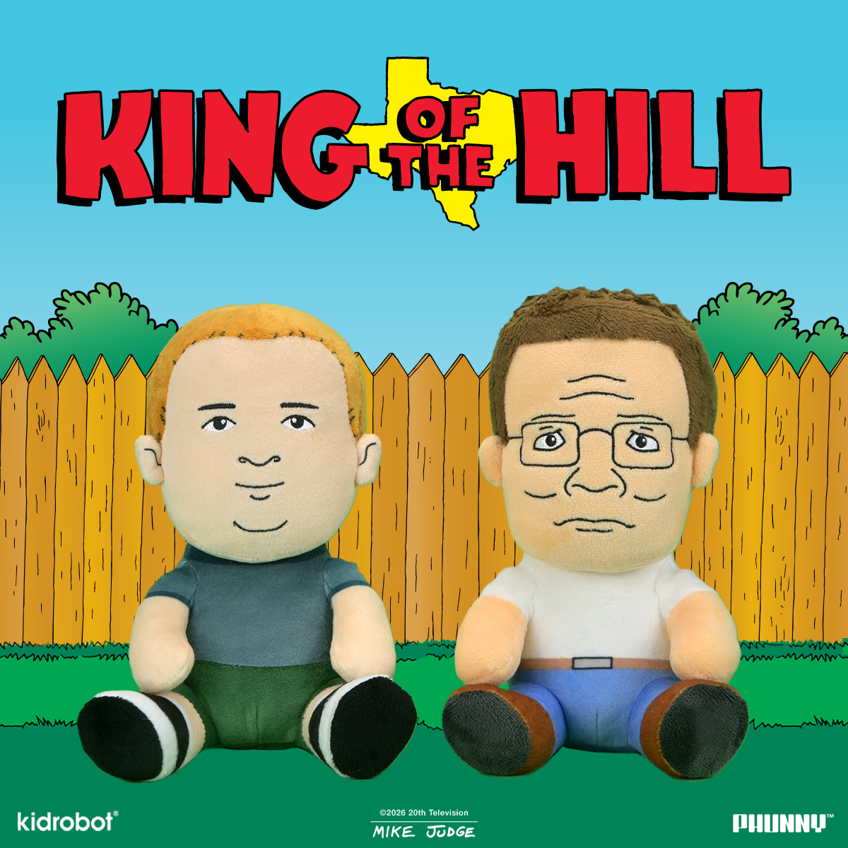 King of the Hill - Hank and Bobby Phunny Plush Bundle 2-Pack