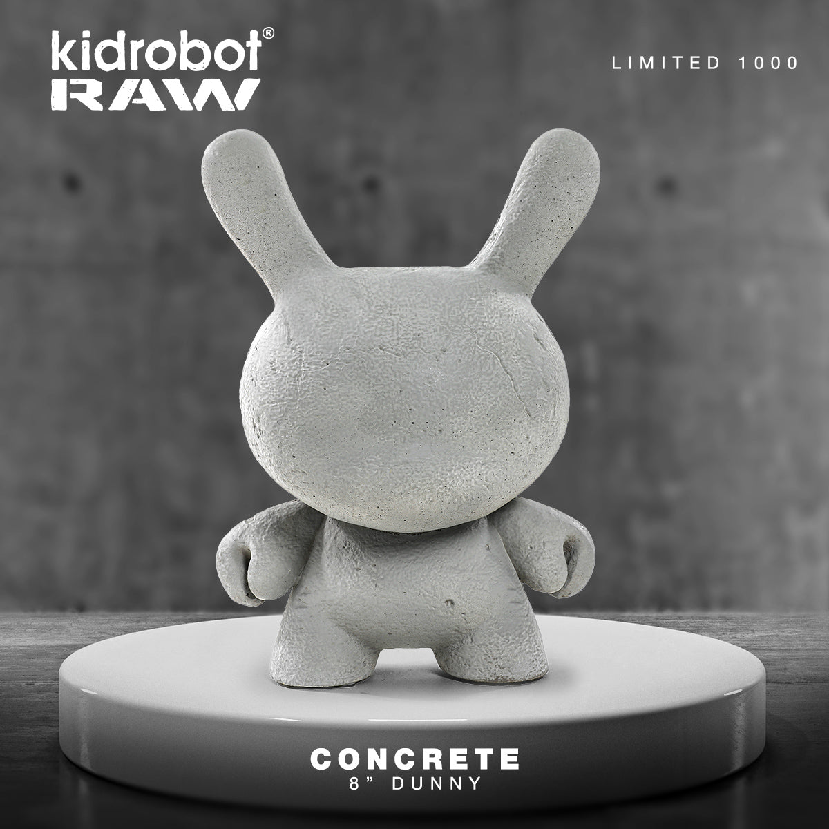 Kidrobot RAW - 8" Concrete Dunny (Limited Edition of 1000)