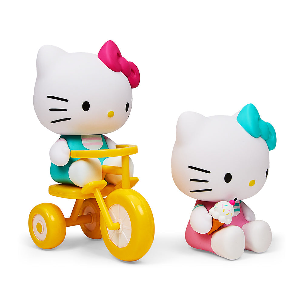 Hello Kitty® Tricycle and Ice Cream Play Theme 4.5" Vinyl Figure 2-Pack Set by Kidrobot