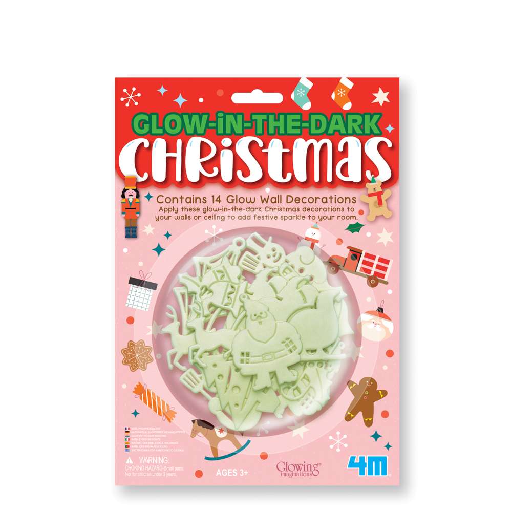 Glow in the Dark Christmas Kids Ceiling Stickers Pack of 14