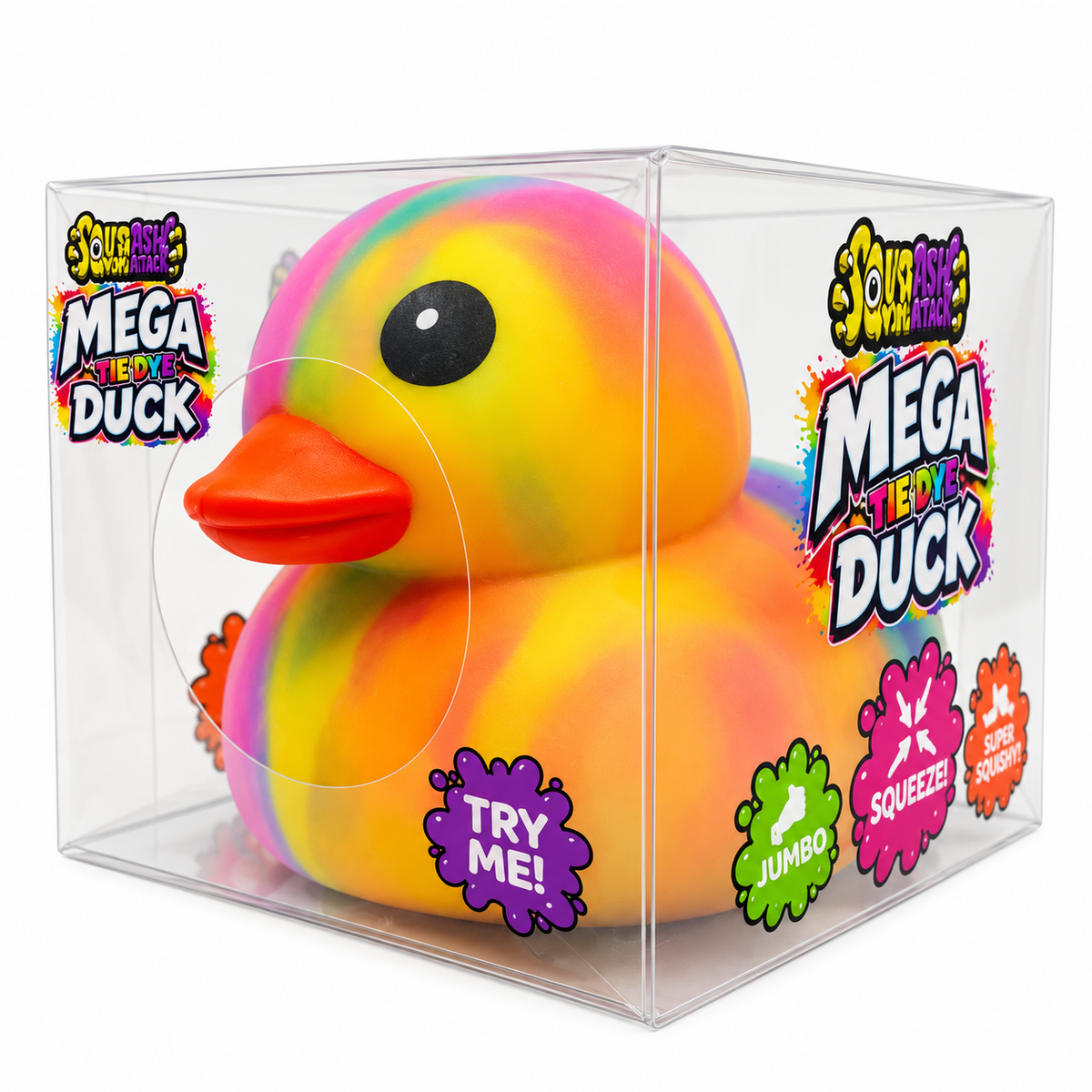 Fun Doh 6 Inch Mega Tie Dye Duck Squishy Toy - Assorted