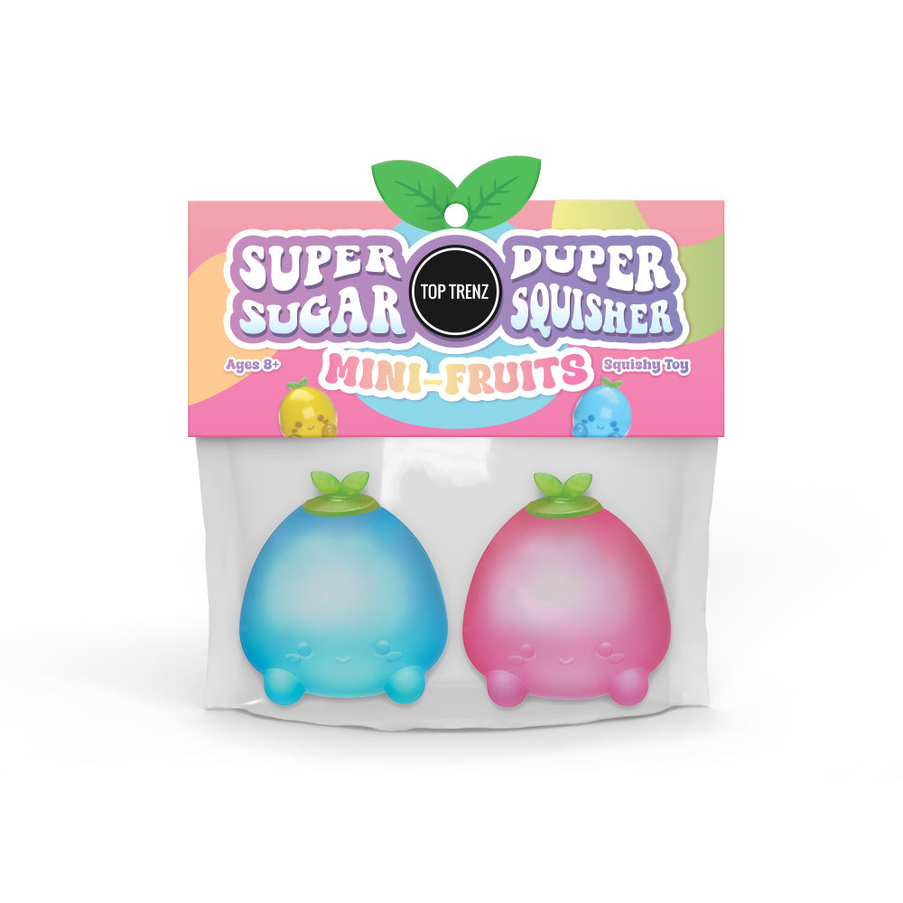 Top Trenz Super Duper Sugar Squisher Mini 2 Pack - Fruits - Assorted