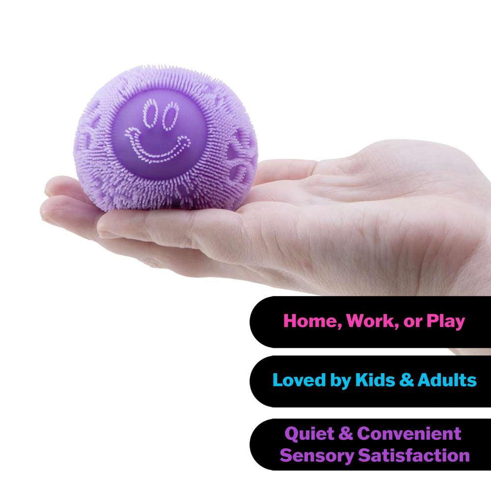 NeeDoh Fuzzball Flower Power Velvet Squeeze Groovy Sensory Fidget Toy