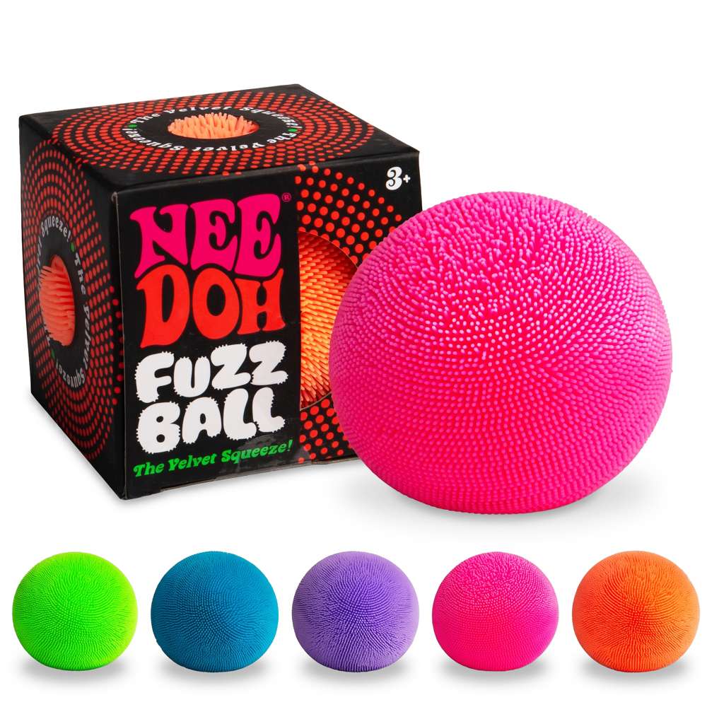 NeeDoh Fuzzball Velvet Squeeze Soft-Cloud Stress Relief Fidget Toy