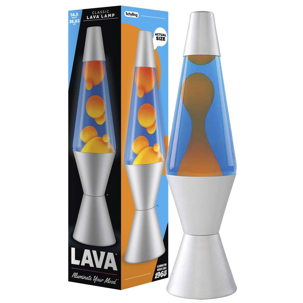 14.5" LAVA Lamp (Orange/Blue) - DAMAGED BOX