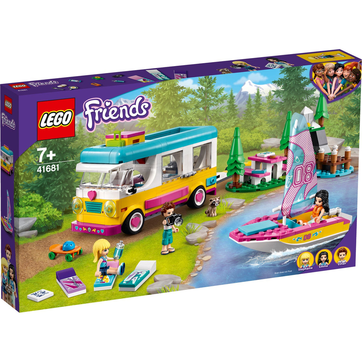 LEGO® Friends™ Forest Camper Van and Sailboat