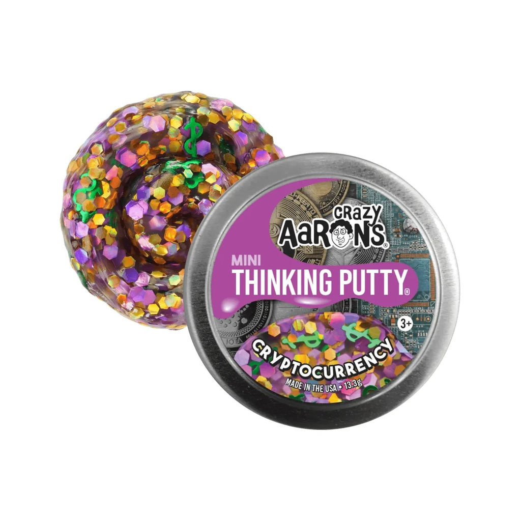 Crazy Aarons Cryptocurrency Mini 2 Inch Thinking Putty Tin