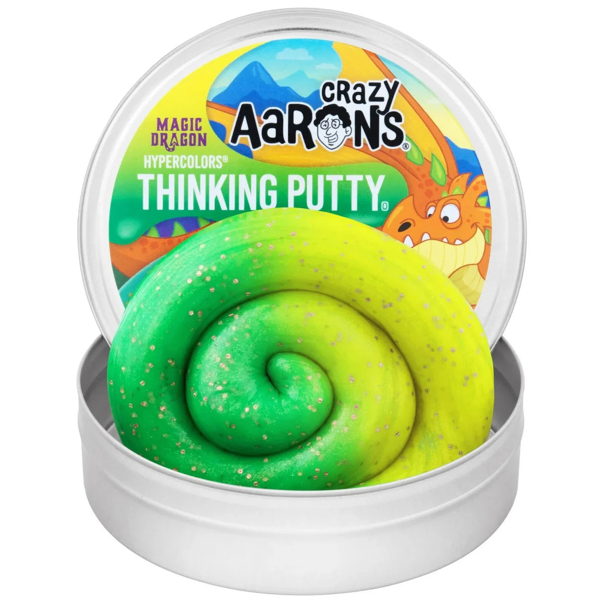 Crazy Aarons Magic Dragon Full Size 4 Inch Thinking Putty Tin