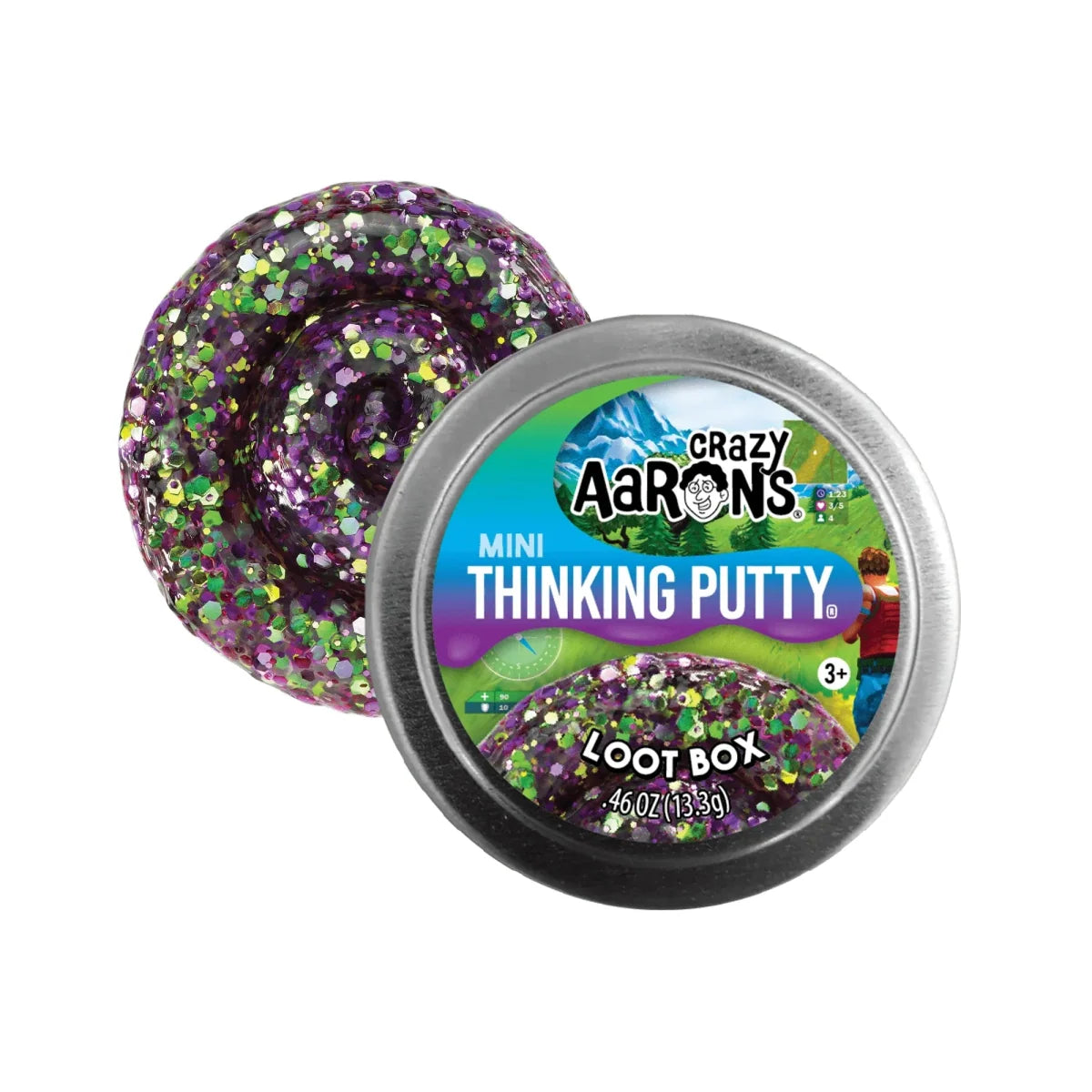 Crazy Aarons Loot Box Mini 2 Inch Thinking Putty Tin