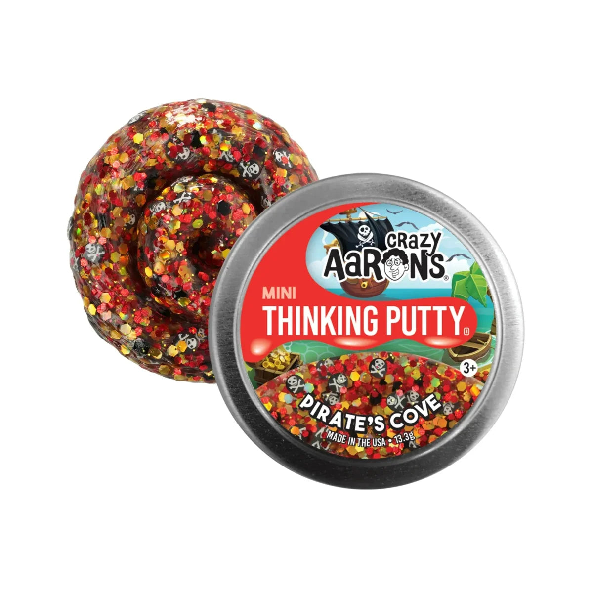 Crazy Aarons Pirate's Cove Mini 2 Inch Thinking Putty Tin