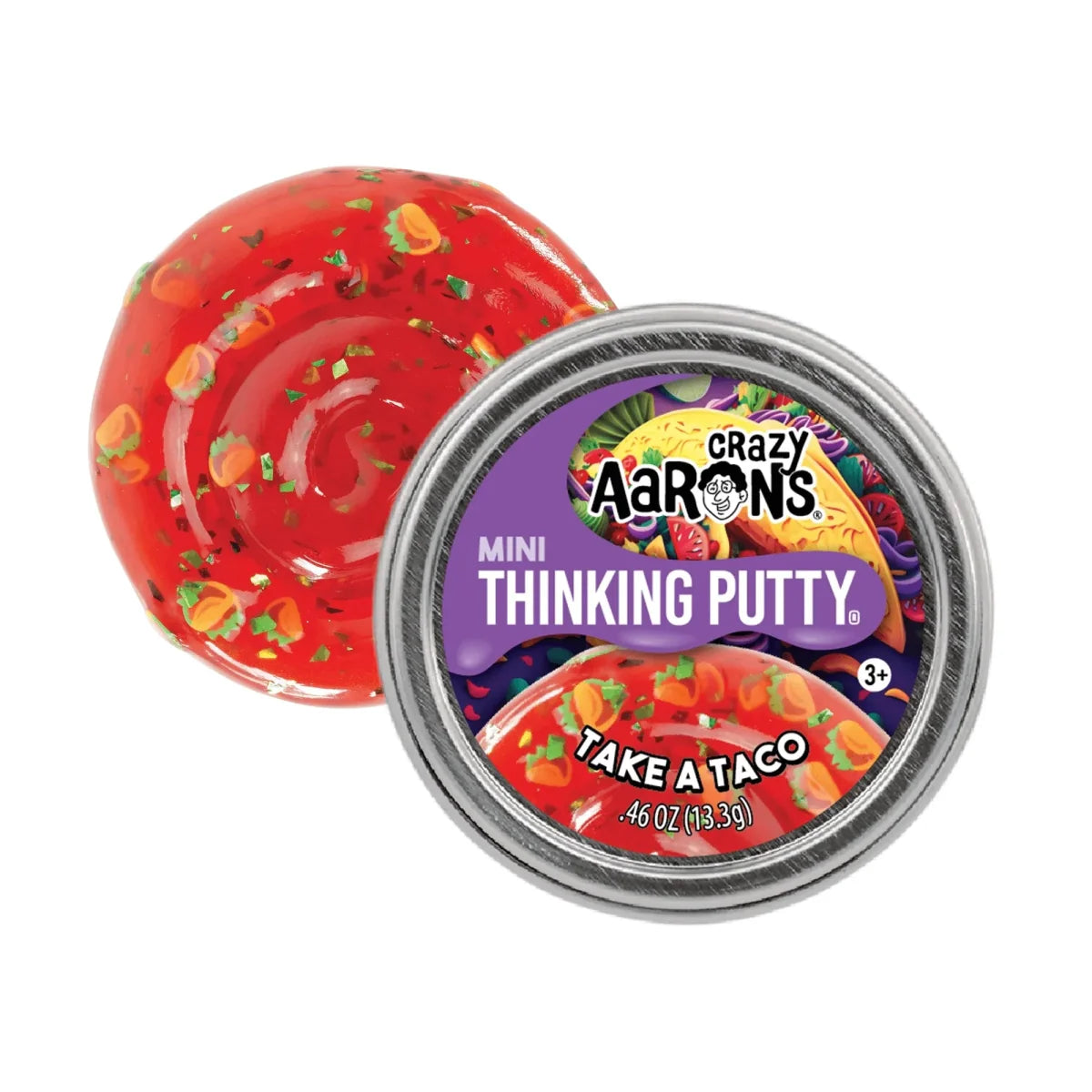 Crazy Aarons Take a Taco Mini 2 Inch Thinking Putty Tin