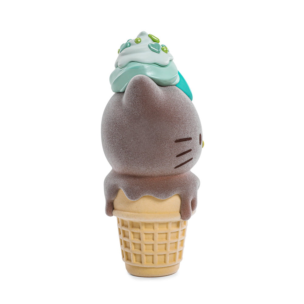 2025 CON EXCLUSIVE: Hello Kitty® Ice Cream Cone 6" Vinyl Art Figure - Flocked Chocolate with Mint Edition (Limited Edition of 500)
