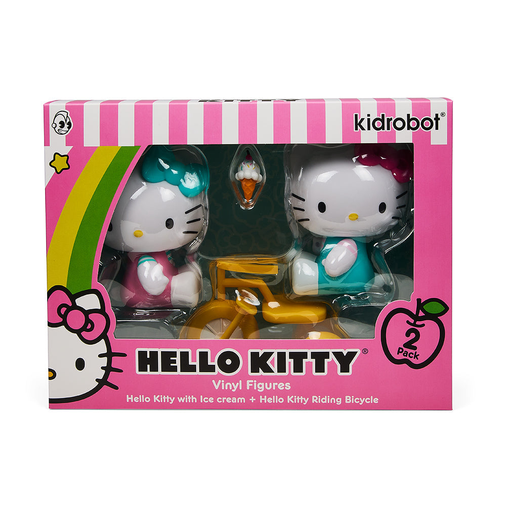 Hello Kitty® Tricycle and Ice Cream Play Theme 4.5" Vinyl Figure 2-Pack Set by Kidrobot