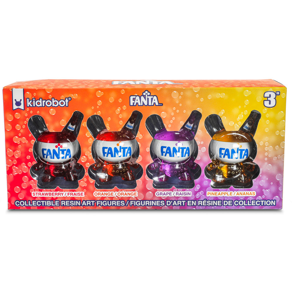 Kidrobot & Fanta® 3" Resin Dunny Art Figure 4-Pack - SOLD OUT!